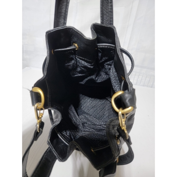 VERSACE Gianni Leather Bucket Bag Black - Picture 13 of 13